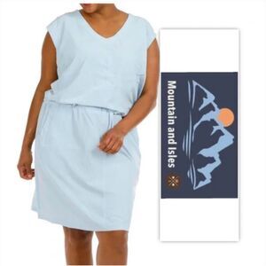 Mountain & Isles Sleeveless Athleisure Dress Baby Blue Stretch Plus Size 3X